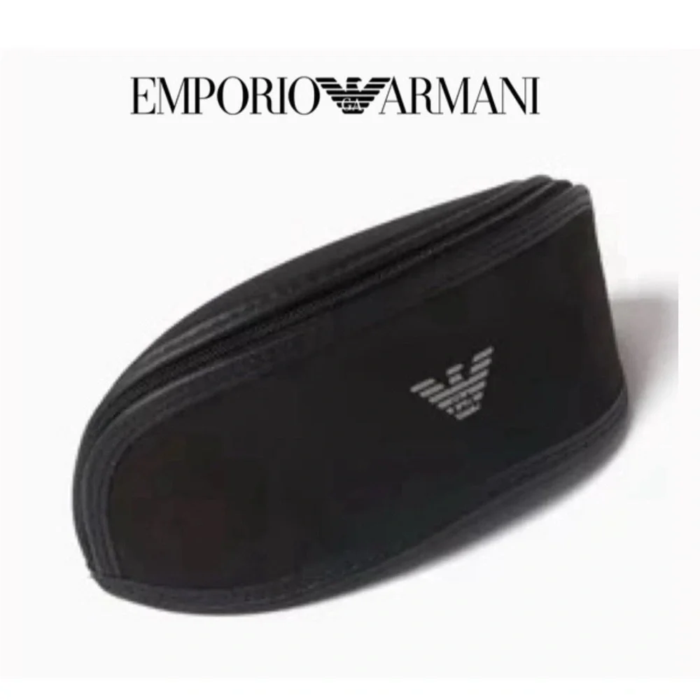 NEW Unused Emporio Armani Black Soft Side Zipped Eyewear Case